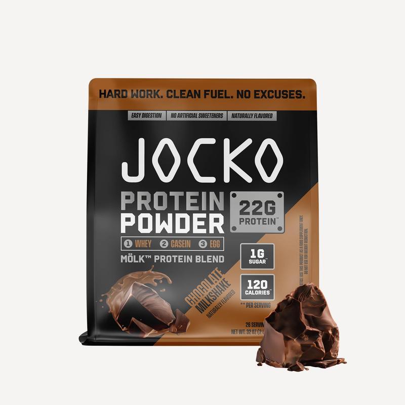 Jocko MÖLK Whey Protein Powder with Probiotics - 22g Protein, น้ําตาล 1g, 120 Calories, Whey + Casei