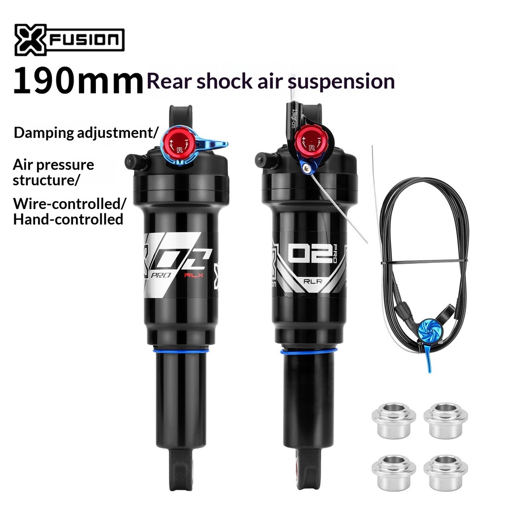 โช้คอัพร่นหลังXFUSION 190 มิลลิเมตร สำหรับจักรยานเสือภูเขา ปรับได้ ใช้ระบบซับแรงกระแทกด้วยอากาศ