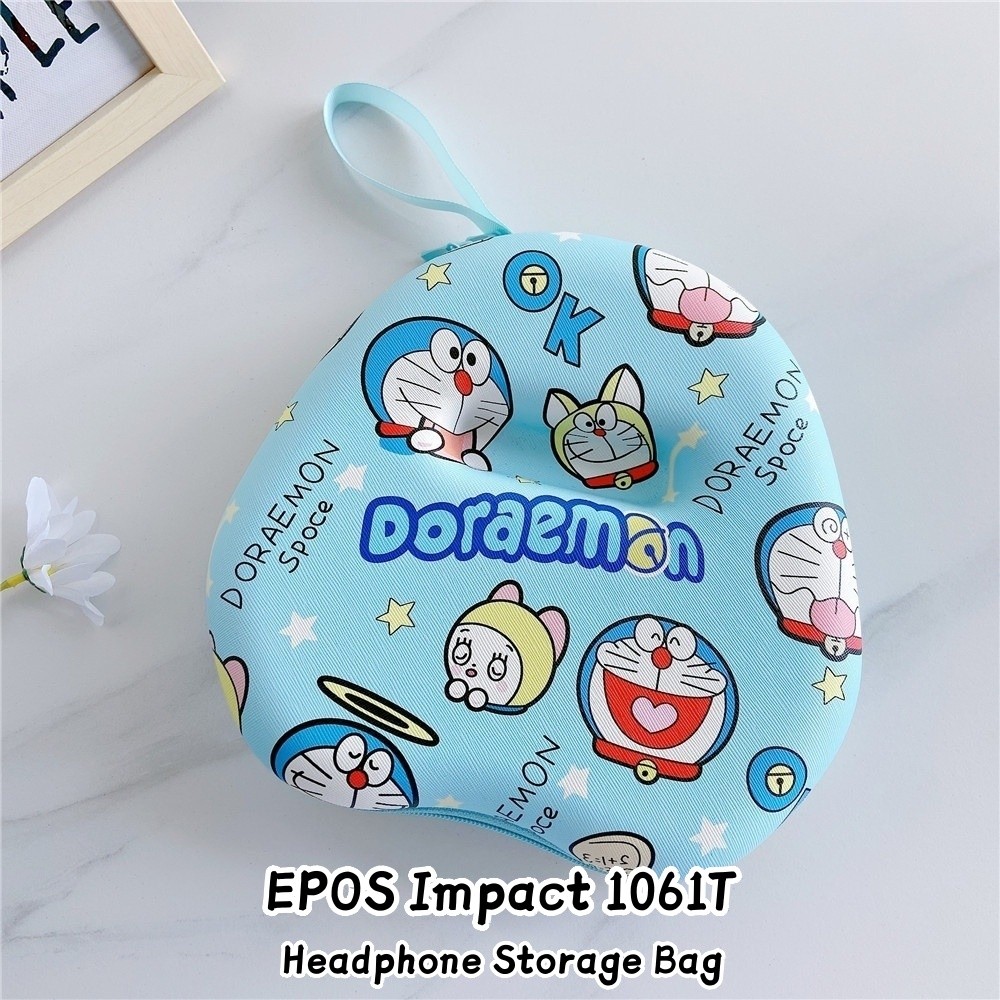 rising starFor EPOS Impact 1061T เคสหูฟังการ์ตูนเรียบง่ายกระเป๋าเก็บชุดหูฟัง EVA แผ่นรองหูฟังปลอกกล่