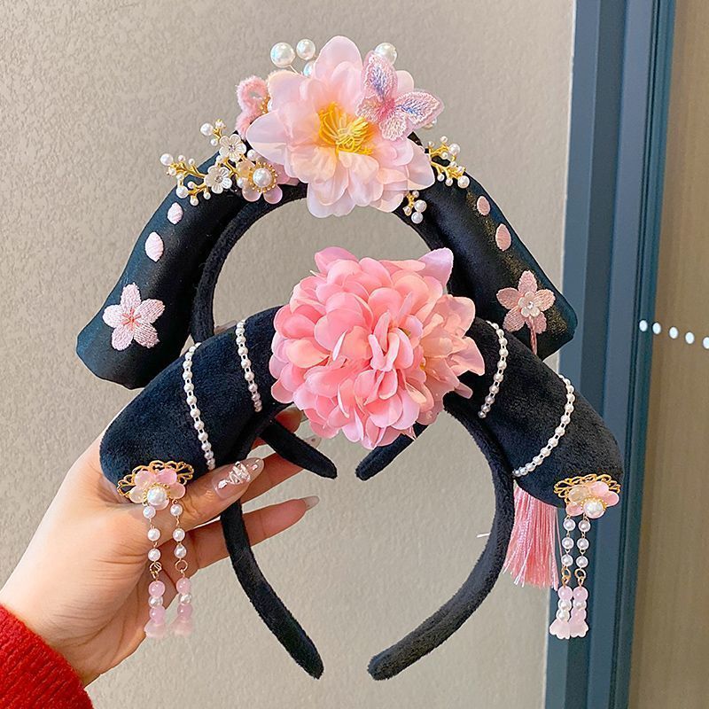 ที่คาดผม สไตล์ฮั่นฝูโบราณ แนวเจ้าหญิง ราชินีราชินี คลาสสิก อุปกรณ์เสริม สําหรับทําผม