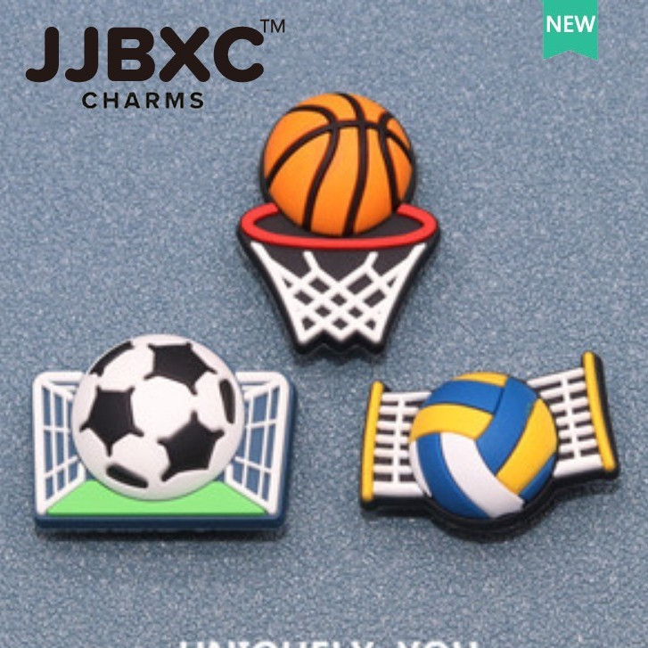 JJBXC Charm Buckle Basketball Football Volleyball Shoes Series DIY Fashion Accessories