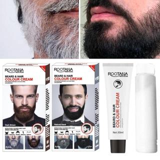 Mens Beard Dye Beard Coloring แชมพูสําหรับชายหนวด Dye Kit Lo…