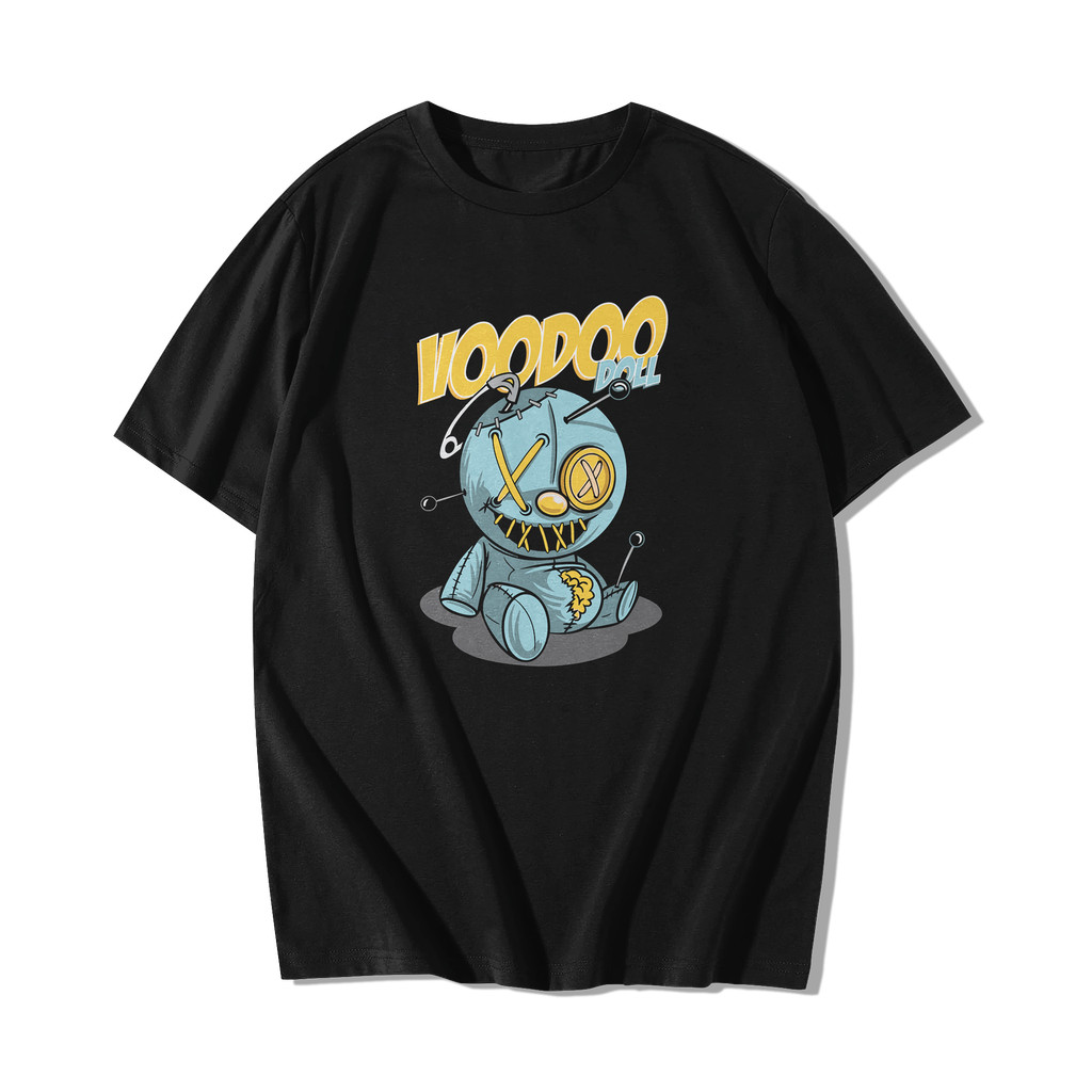 จัดส่งตลอด 24 ชั่วโมง เสื้อยืดคอกลม Cotton  สกรีนลาย VooDoo Doll (แขนสั้น)