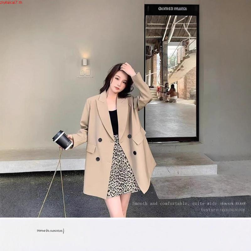 Khaki casual suit coat women's 2025 spring and autumn Internet celebrity new Korean loose large size