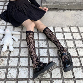 ถุงเท้าลายลูกไม้ต้นขานุ่ม สไตล์โลลิต้า สวมใส่ได้ทุกวัน และเหมาะสมสำหรับผู้หญิง
