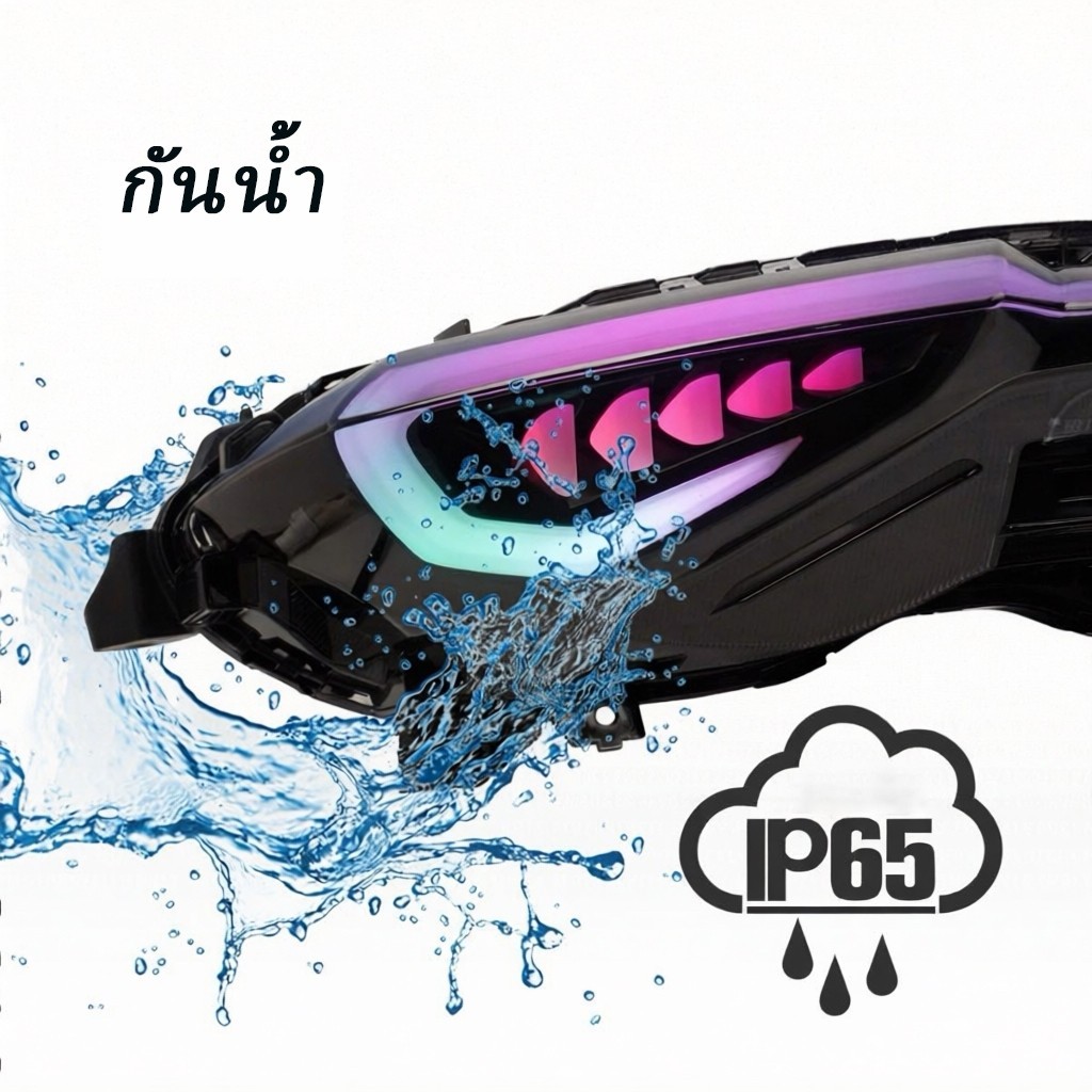 YAMAHA 2020 Nmax V2 ไฟท้าย RGB กระจ้าสีควัน 46 โหมด LED สีสดใส ระบบ Plug and Play กันน้ำ - รูปที่ 3