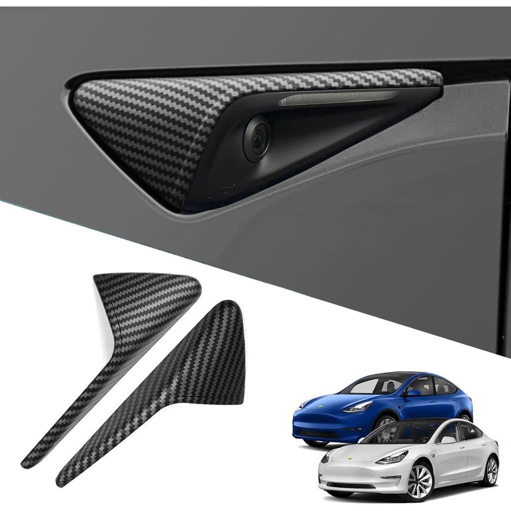 YHCDSEA สําหรับ 2025 2024 Tesla รุ่น 3/Y HW4.0 ด้านข้างป้องกันกล้องอุปกรณ์ตกแต่ง fit สําหรับ Tesla ร