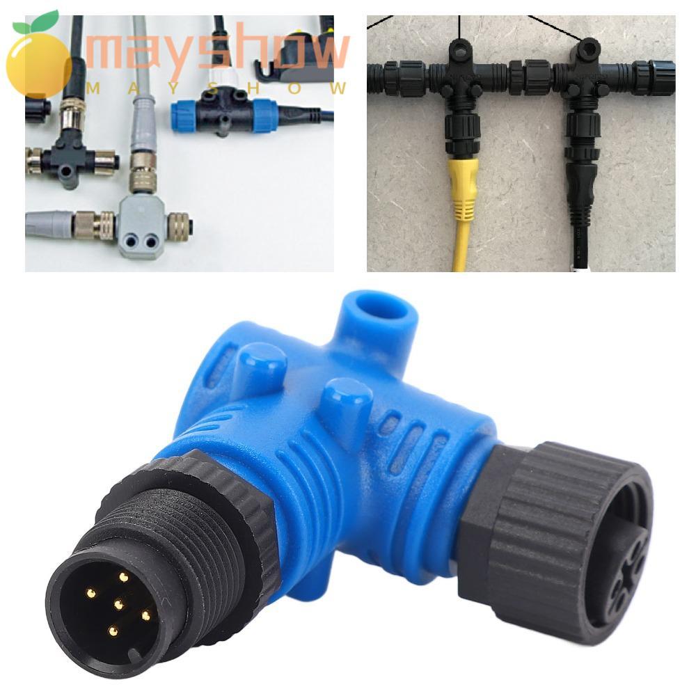 MAYSHOW Connector 5 พิน 90 องศา, ขั้วต่อข้อศอกกันน้ําสำหรับเครือข่าย Lowrance Marine Electronics