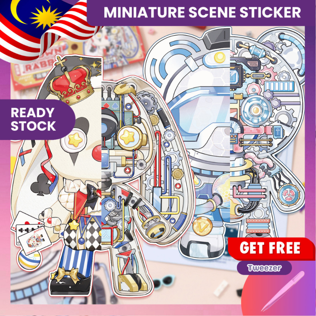 [KW] 3D Character Builder Series Scene Sticker 3D, Hadiah, Scrapbooking, Anti-Stres - GA 333-334