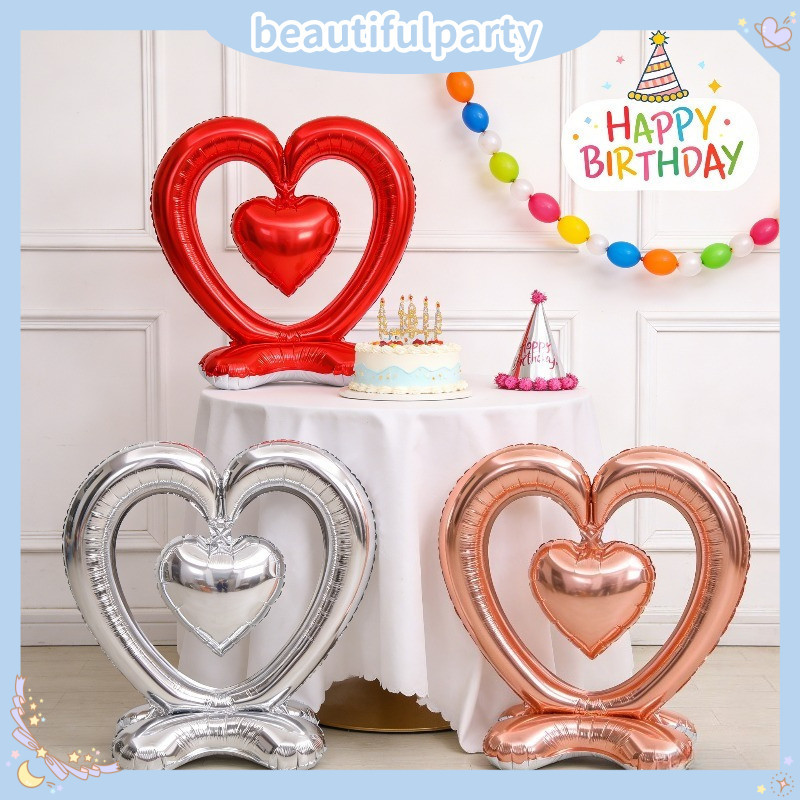 ร้อนขาย4ง หัวใจถึงหัวใจบอลลูนฟิล์มอลูมิเนียมยืนรักข้อเสนอสารภาพวันวาเลนไทน์บอลลูนตกแต่งห้องจัดงานแต่งงานตกแต่ง - รูปที่ 3