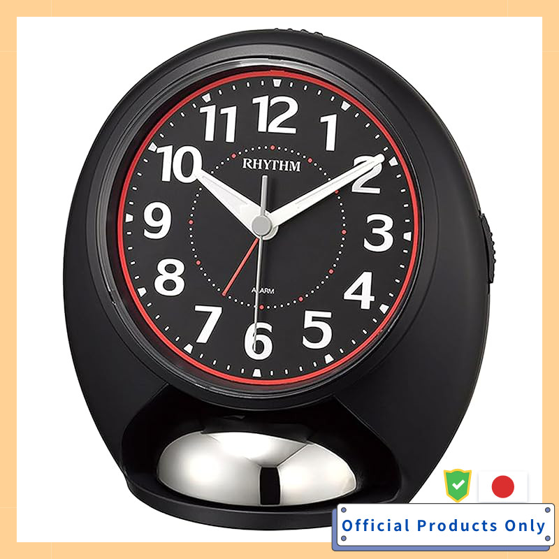 RHYTHM Alarm Clock Loud Analog Tough Battler Loud Bell Sound White RHYTHM 4RA480SR03