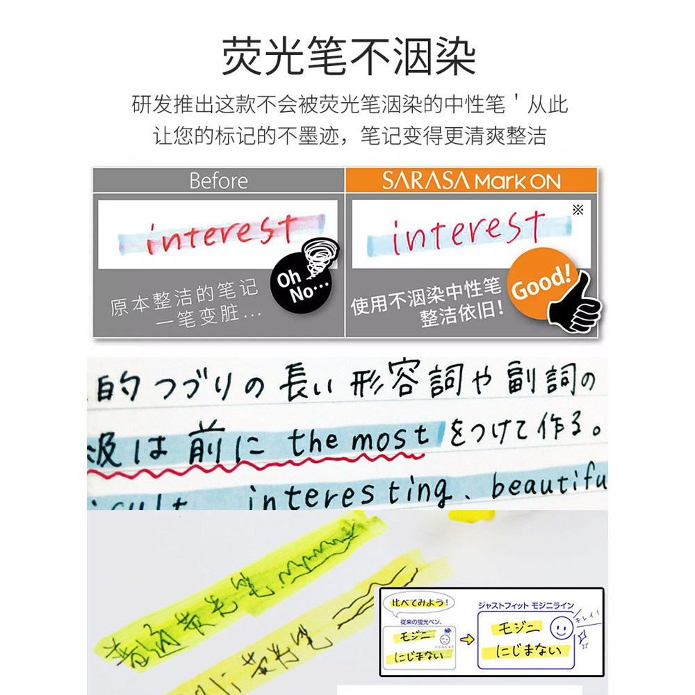 กล่อง Boxed Japanese ZEBRA ZEBRA JJ77 Grid Quick-Drying Gel Pen JJ15 Refill Black Red Blue 0.4 Press