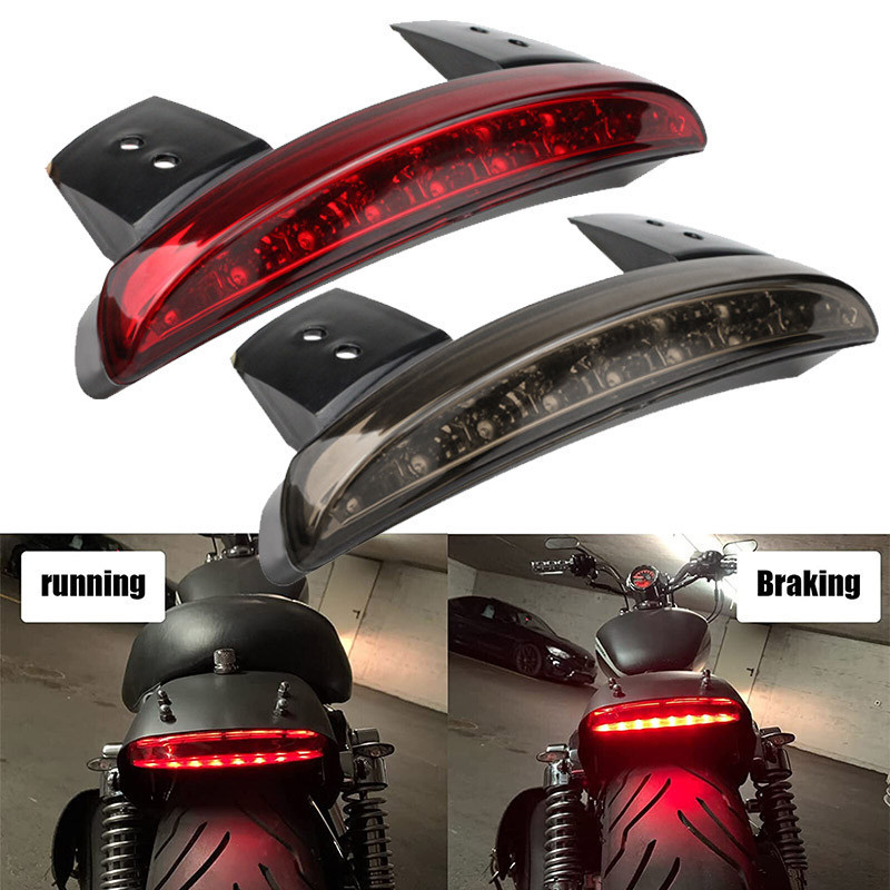 รถจักรยานยนต์ด้านหลัง Fender Edge ไฟท้าย LED เบรคและไฟเลี้ยวสําหรับ Harley Davidson Sportster 883 12