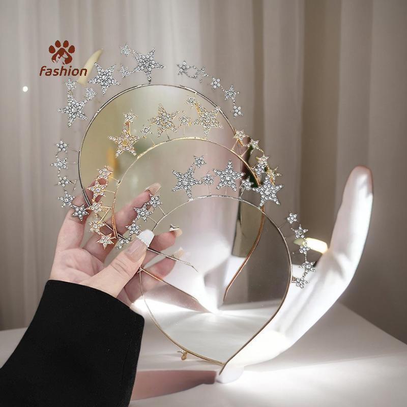 [แฟชั่น] สไตล์ยุโรปและอเมริกา Rhinestone Pearl ดาวห้าแฉก มีเอกลักษณ์สำหรับงานปาร์ตี้และเทศกาล