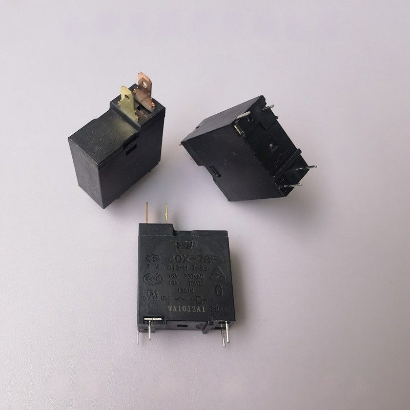 ((1ชิ้น) ชิ้นส่วนอิเล็กทรอนิกส์พร้อมสต็อก JQX-78F 012-H T-85 สีม่วงรีเลย์ไมโครเวฟ 4 Pins 16A
