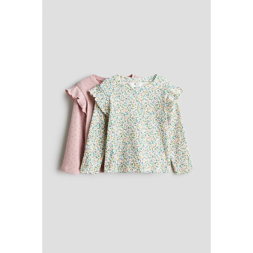 H&M(เอชแอนด์เอ็ม) เสื้อท็อป 2 ชิ้น แต่งระบาย เด็กผู้หญิง 1320882_1