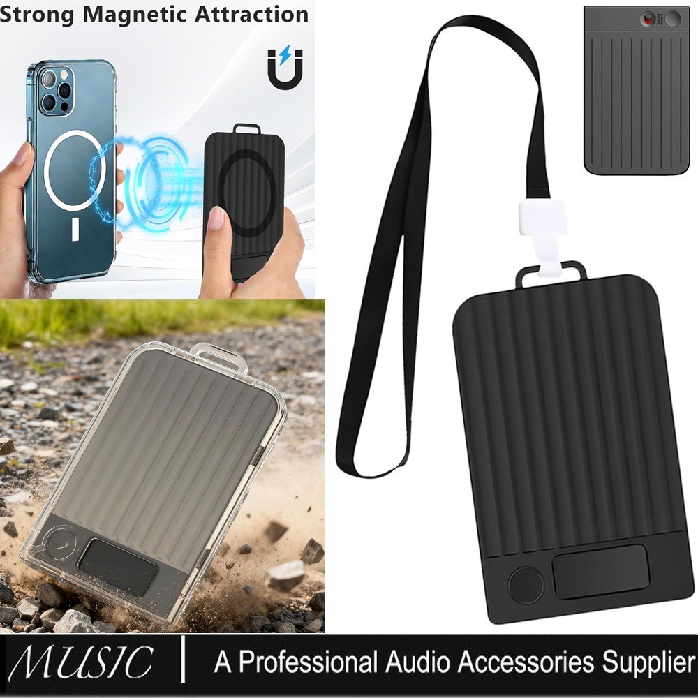 PC Magnetic Carrying Protective Case สําหรับ PLAUD Note/Plaud Note Pro AI เครื่องบันทึกเสียง (2025), ฝาครอบพร้อมพวงกุญแจและเชือกเส้นเล็ก