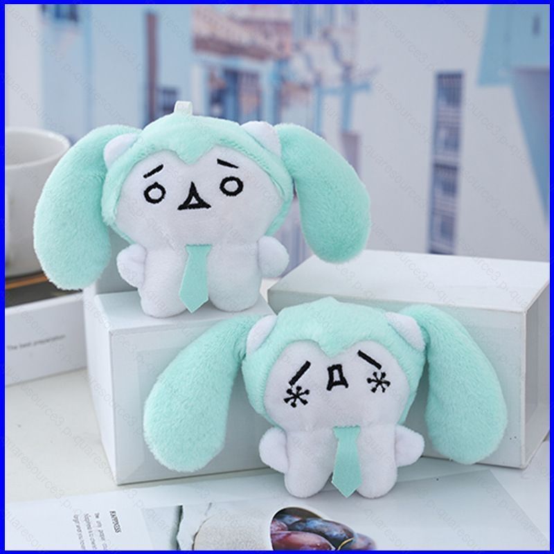 SQ3 น่ารัก Hatsune Miku x Kaomoji ตุ๊กตาตุ๊กตาของขวัญสําหรับสาวกระเป๋าจี้ Fufu ตุ๊กตาของเล่นสําหรับเ