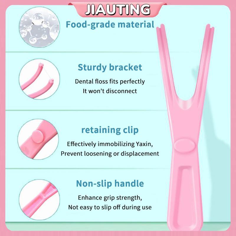 JIAUTING 10 M Floss พร้อมผู้ถือกล่องเก็บทําความสะอาดฟัน Pis Reusable เปลี่ยน Handle Sti เครื่องมือ T