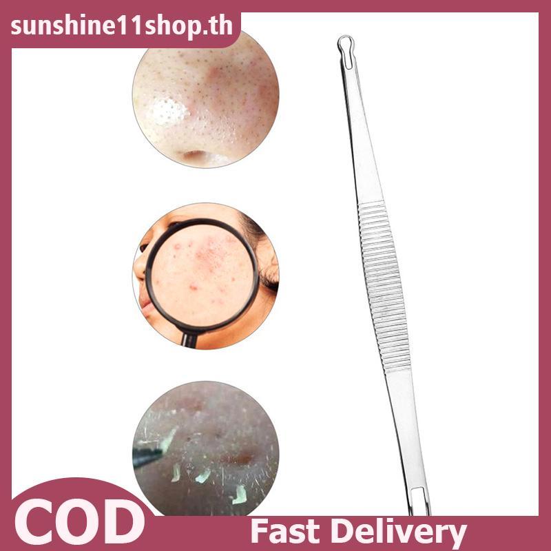 SUNSHOP 1PC Double Headed Blahead Remover ทําความสะอาดสิวสแตนเลส Blemish เข็ม Spot Extractor Skin Care เครื่องมือ TH
