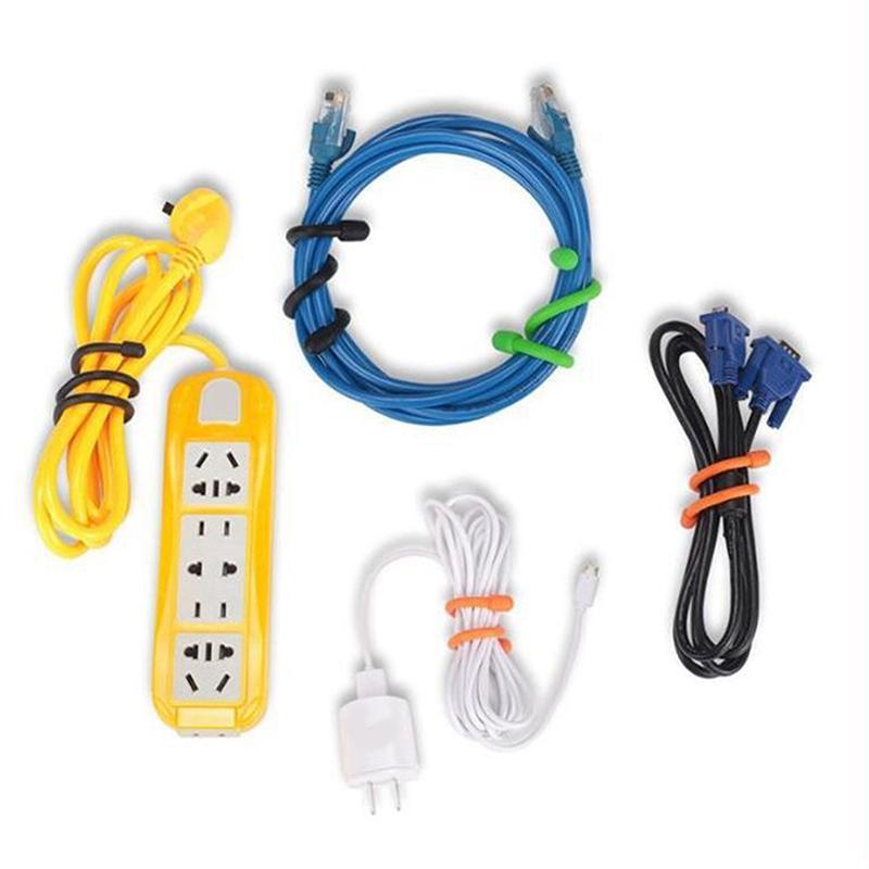 FLTH 5PCS ซิลิโคน Zip Ties, เหล็กซิลิโคน Twisted Ties, ยางแบบใช้ซ้ําได้ Twisted Ties, สําหรับจัดระเบียบ FLTH