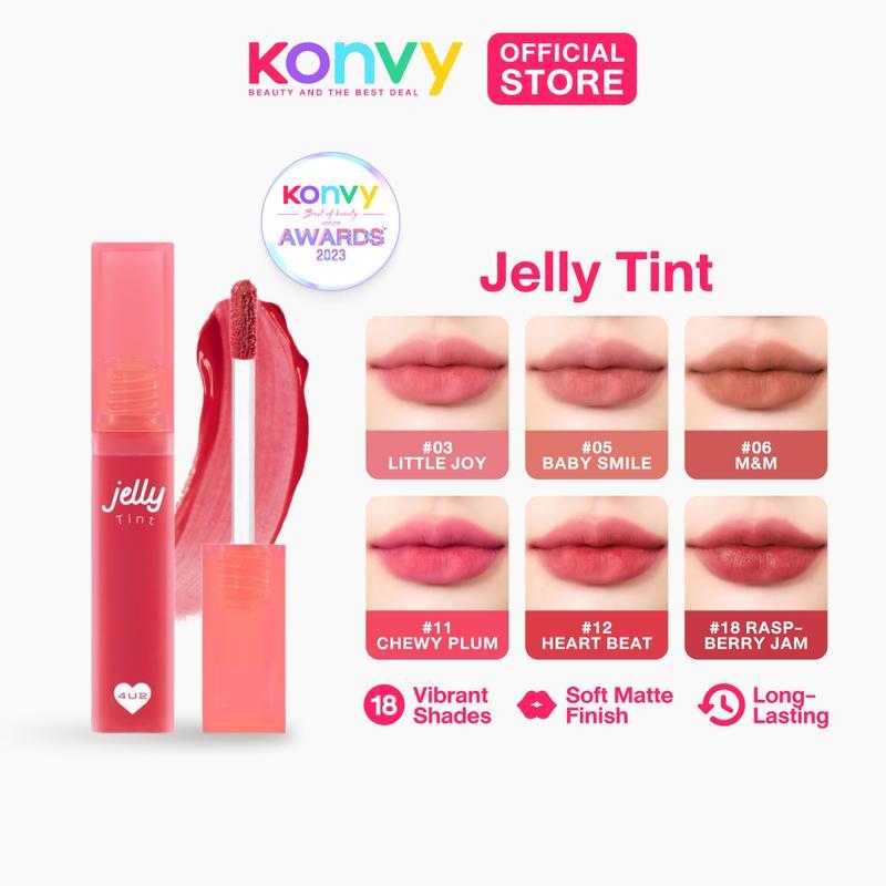 4U2 Jelly Tint 4g ติดทนนาน ชุ่มชื้น มังสวิรัติ ไม่มีขุย