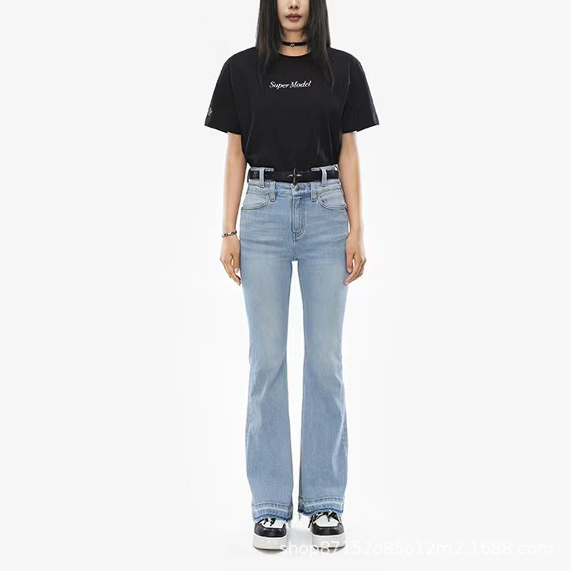 G7Q3 SMFK R Super Model SlimTee2022 สีดําสีขาวสองสีย้อนยุคผ้าฝ้ายสไตล์แขนสั้น