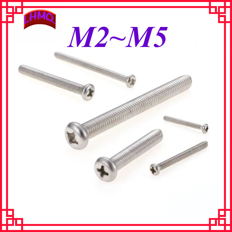 สกรูหัวกลมแฉก น็อตหัวแฉก หัวกลมแฉก สกรู+หัวน็อต น็อตหัวแฉก #น็อตหัวกลม,306SUS M2/M2.5/M3/M4/M5 LHMQ-