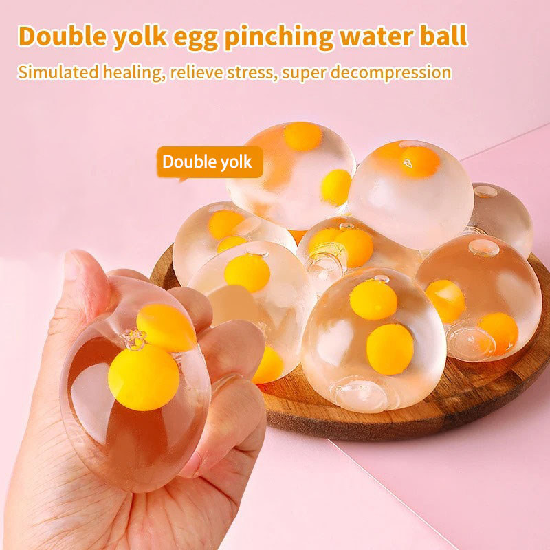 Funky Egg Squishy ของเล่นสําหรับความวิตกกังวลบรรเทา, Clear Splat Ball ตะกร้าอีสเตอร์ฟิลเลอร์สําหรับเ