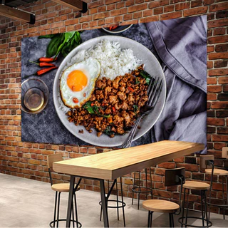 ไทยสไตล์โยนหมูข้าวพรมครัวร้านอาหารตกแต่ง,ร้านอาหารไทยนุ่มทางเลือกแรก Gourmet Touch บรรยากาศบรรจุ