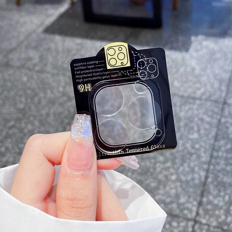 ฟิล์มป้องกันกล้อง ฟิล์มป้องกันเลนส์ ชิ้นเดียวฟิล์มเลนส์ ใช้ได้กับ iPhone 11 13 14 15 16 17 Pro Max 1