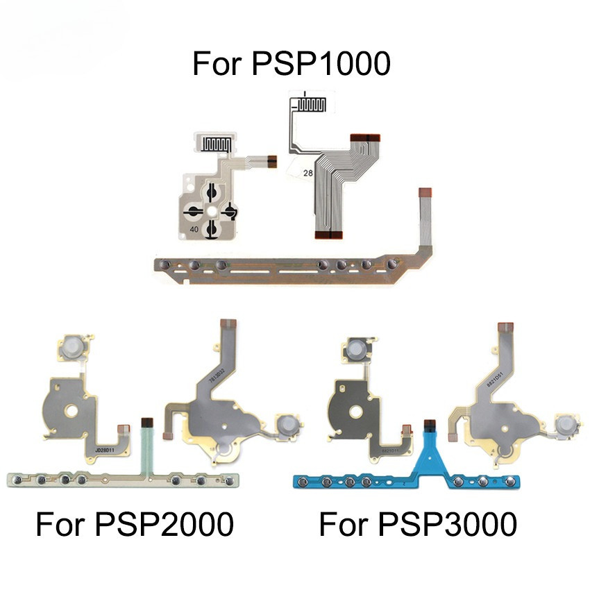 เปลี่ยนสําหรับ PSP 1000 2000 3000 ปุ่มซ้ายขวาฟังก์ชั่นเริ่มต้น Home Volume PCB ปุ่มกด LR Flex Cable อะไหล่ซ่อม