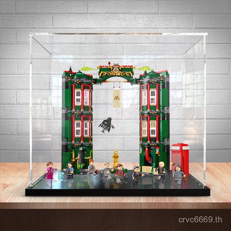 กล่องเก็บของกล่องแสดงกล่องอะคริลิคกล่องที่ใช้งานได้ Potter Magic สูง 76403 กระทรวงกฎหมายประกอบเพลงฝุ