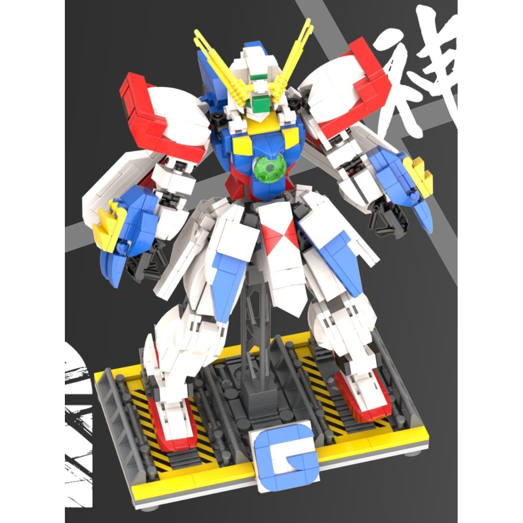 Building Block MOC Mecha Particle Assembly Model Building Block Mecha Happy Uncle Bird Building Bloc