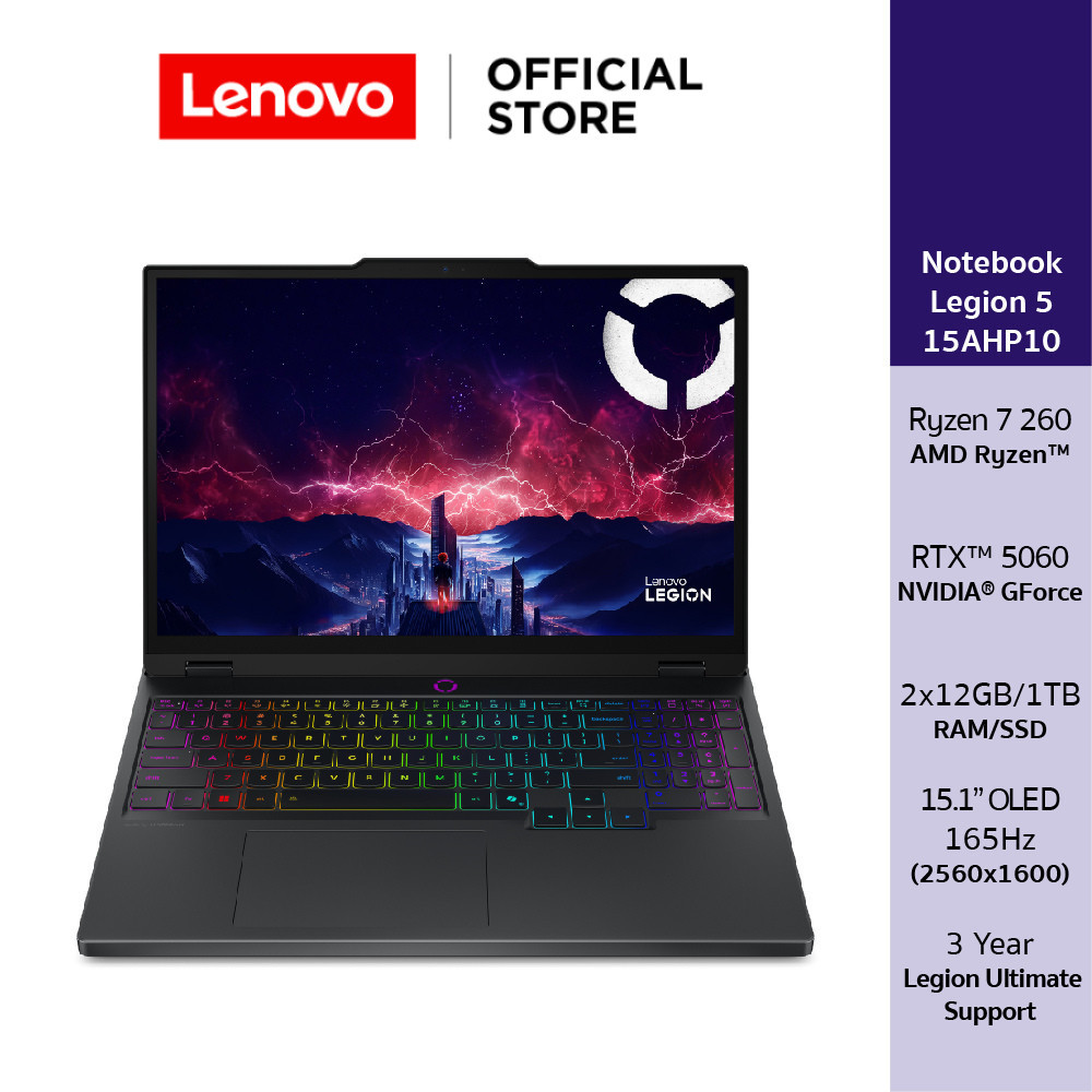Lenovo Legion 5 15AHP10(83M0000NTA)Notebook Gaming AMD Ryzen 7 260 RTX 5060 2x12GB SSD 1TB 15.1" OLE