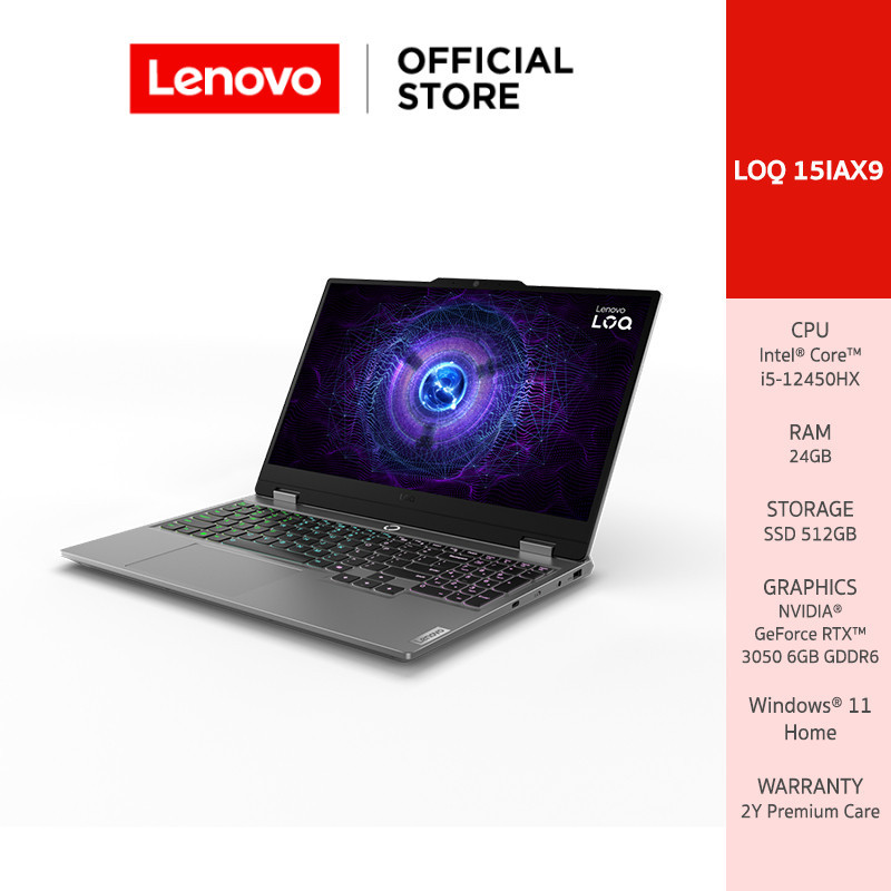 LENOVO LOQ 15IAX9(83GS00CQTA)NOTEBOOK INTEL I5-12450HX NVIDIA RTX 3050 15.6 FHD 144Hz