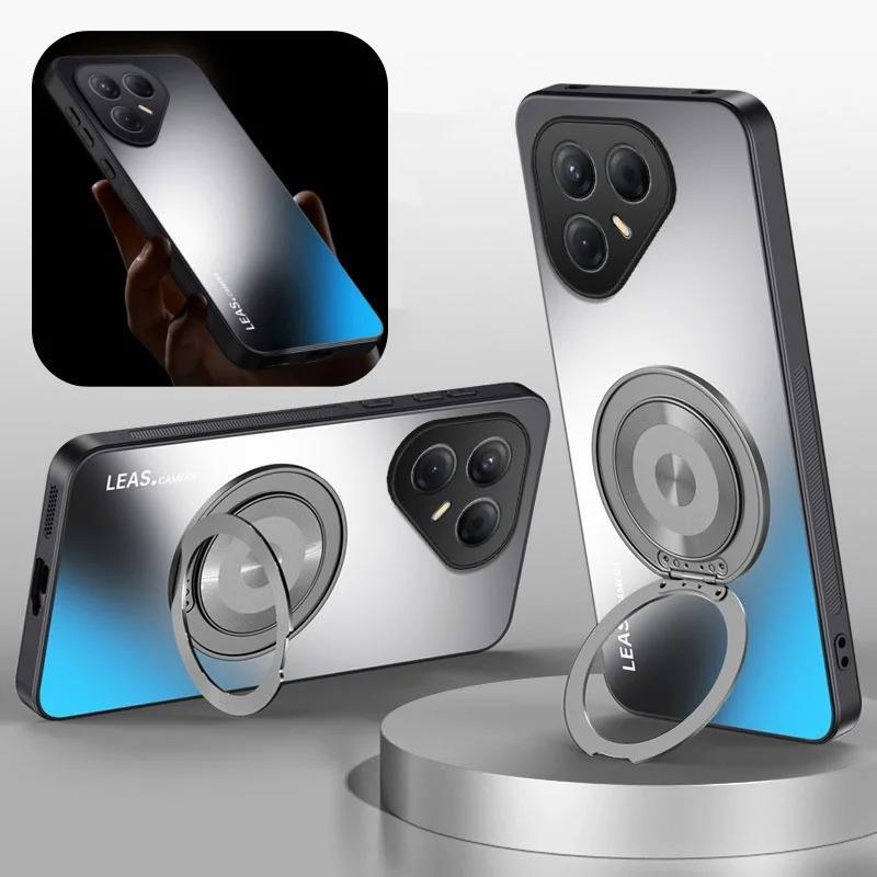 Frosted สําหรับ Tecno Pova 7 Pro 4G Pova 7 4G AG Matte หมุนวงเล็บกันกระแทก PC Shell ฝาหลังสําหรับ Te