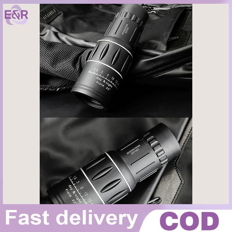 E& 16X52 กล้องส่องทางไกลซูมแบบตาข้างเดียว Dual Focus HD Scope Night Vision พร้อมสายรัดเลนส์/ยางกลางแ