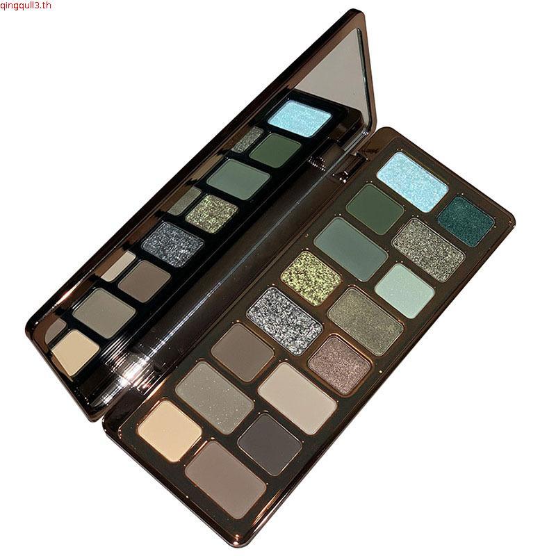 Hot Sale#Retro Creamy Green16Color Eye Shadow Plate Matte Fine Glitter Cement Earth Color cos Stage 
