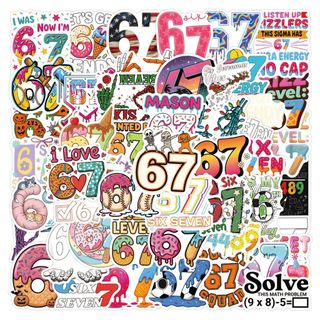 10/50PCS การ์ตูน 67 Brainrot สติกเกอร์ Pack สําหรับเด็กสนุก Meme ตัวอักษรไวนิล Decals สําหรับแล็ปท็อปขวดโน้ตบุ๊ค