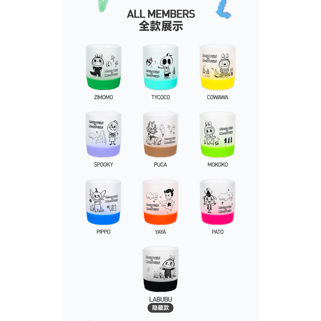 POPMART THE MONSTERS 10th Anniversary Series MINI Cup ยกกล่อง 9 ชิ้น ลดราคาเดือนมกราคม 29 JSML