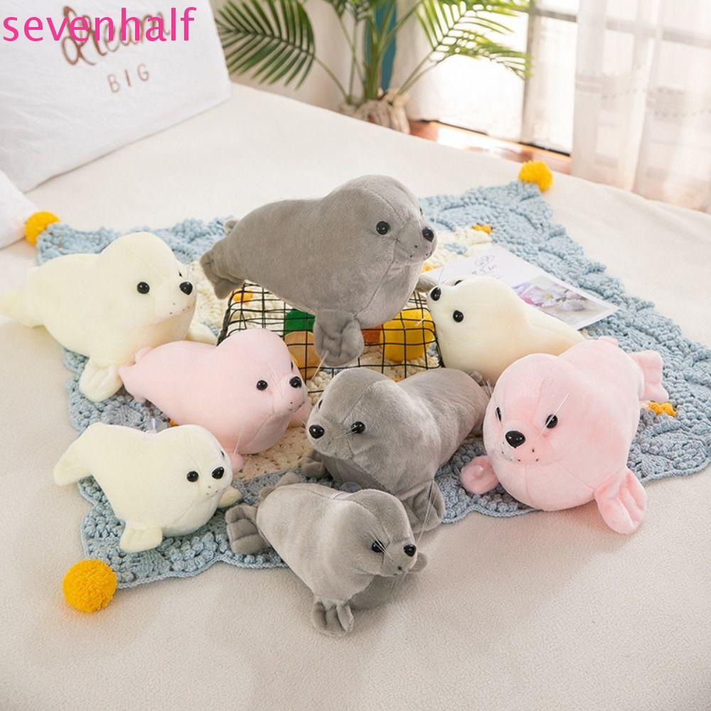 SEVENHALF Seal Plush Doll, Fluffy Soft Seal Plush ตุ๊กตาของเล่น, Casual Plushy Fur น่ารัก Sea Lion P