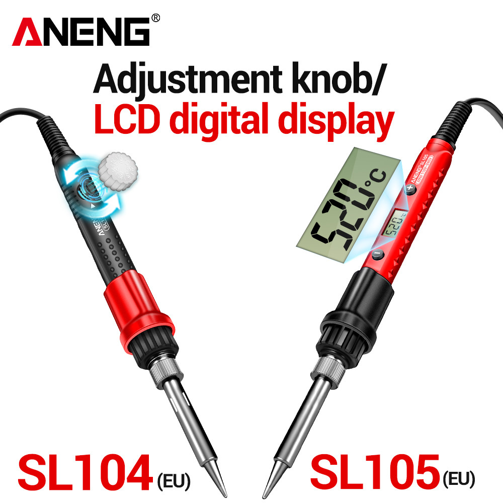 Electric Soldering Iron SL105 Digital Display Adjustable Temperature SL104 Adjustment Knob US/EU Plu