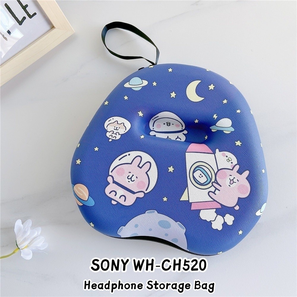 ที่กําหนดเองสําหรับ SONY WH-CH520 หูฟัง Hard Case อินเทรนด์การ์ตูน Series ชุดหูฟัง Earpads EVA ปลอกก