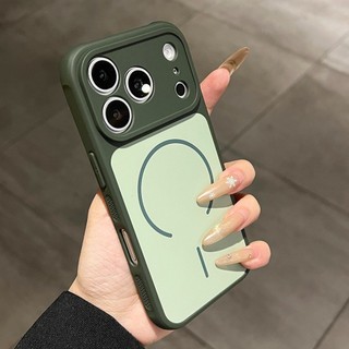 เคสซิลิโคนแม่เหล็กด้านสําหรับ iPhone 17 16 15 14 plus 13 12 Pro Max Plus ฝาครอบกันกระแทกแบบกระจายความร้อน