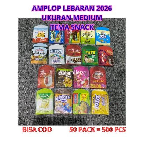 (50 แพ็ค = คอนเทนติส 500 ชิ้น) EID AL-FITR ENVELOPE UK MEDIUM SNACK THEME
