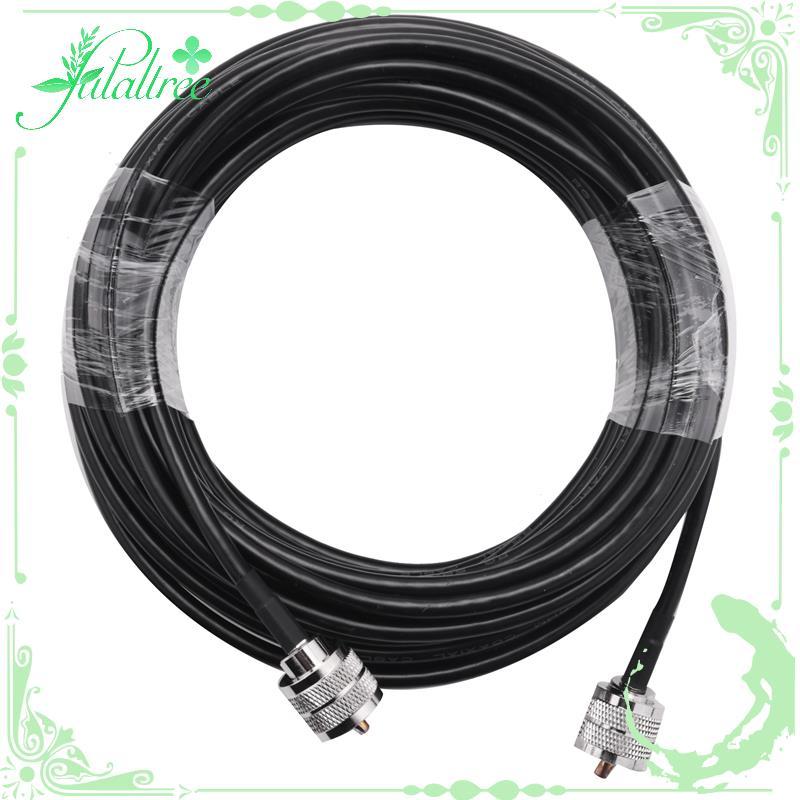 fulaltree15M UHF Coaxial Cable RG58 Coax Cable PL259 สาย 50 โอห์ม CB วิทยุเสาอากาศสาย UHF ชาย UHF ชา