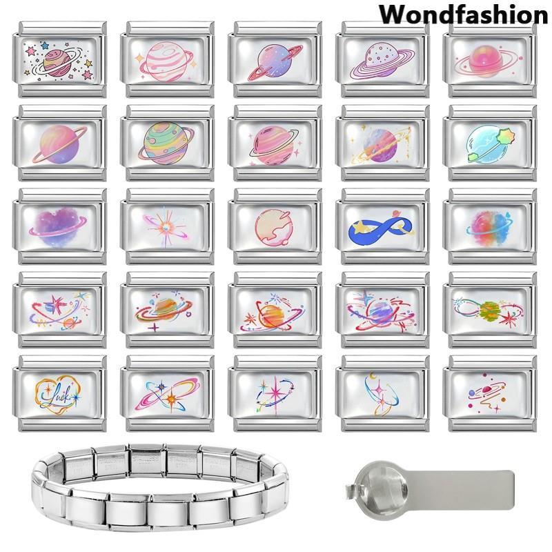 สร้อยข้อมือ charm สไตล์อิตาเลียน ขนาด 9 มม. จากสแตนเลส สไตล์เรโทร เพิ่มความสวยงามให้แก่คุณ