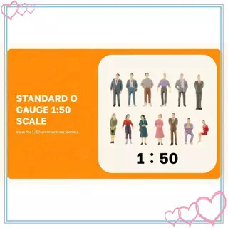 [meteor2] 1:50 รถไฟโมเดลทาสี, ฟิกเกอร์คนนั่ง/ยืน, O Gauge Miniature