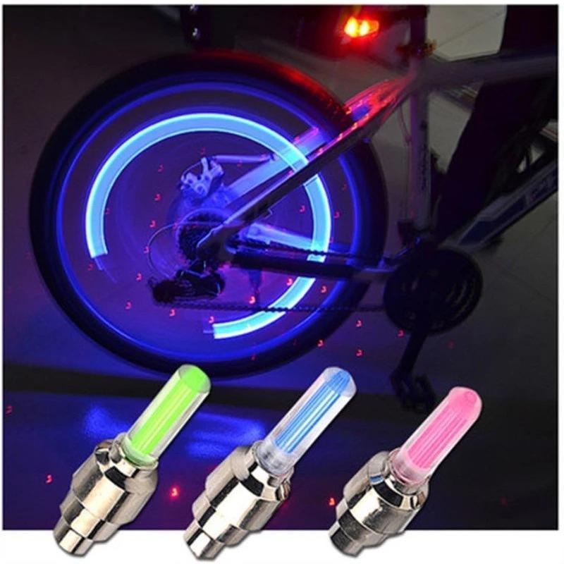 Neon Bike Spoke Lights จักรยานไฟ Led ยางวาล์วหมวกไฟฉายรถจักรยานยนต์น้ําหนักเบา N1r2